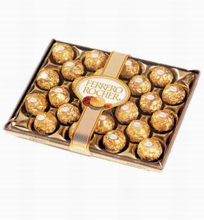 24 Ferrero Rocher chocolates in box container
